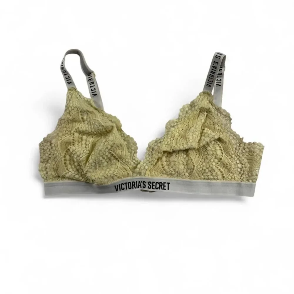 Victoria’s Secret Yellow Lace Bralette – Size XL